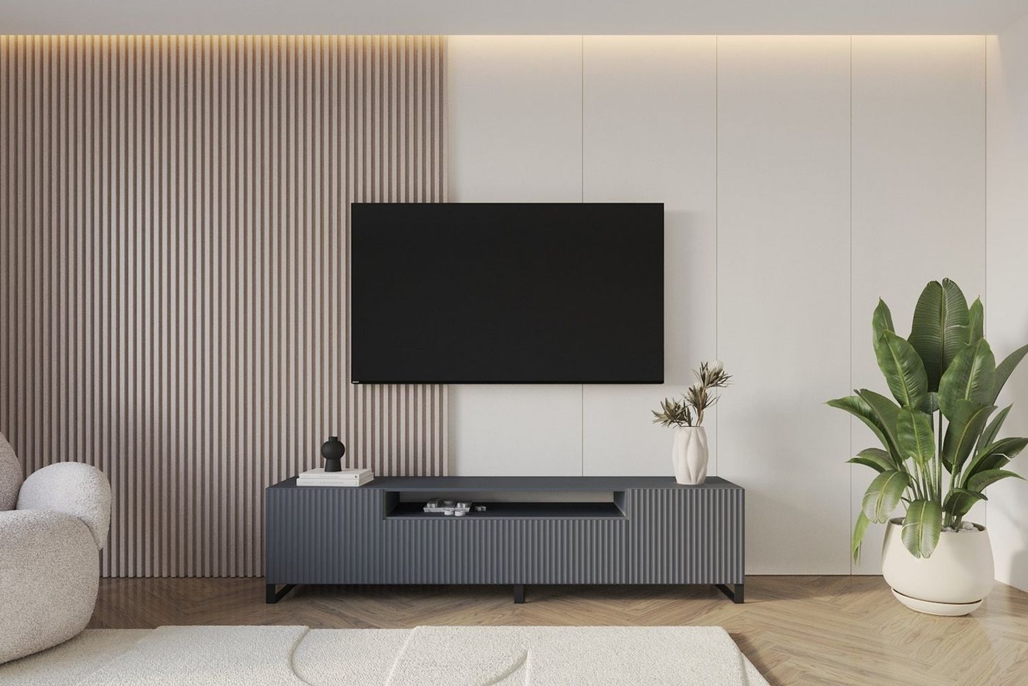 ALTDECOR Lowboard NOA-2 (1 St, TV-Schrank, TV Möbel, TV Cabinet, Fernsehtisch bodenstehend 200cm), Fernseher schrank, TV Kommode, TV Tisch, TV Sideboard, TV Boar Bild 1