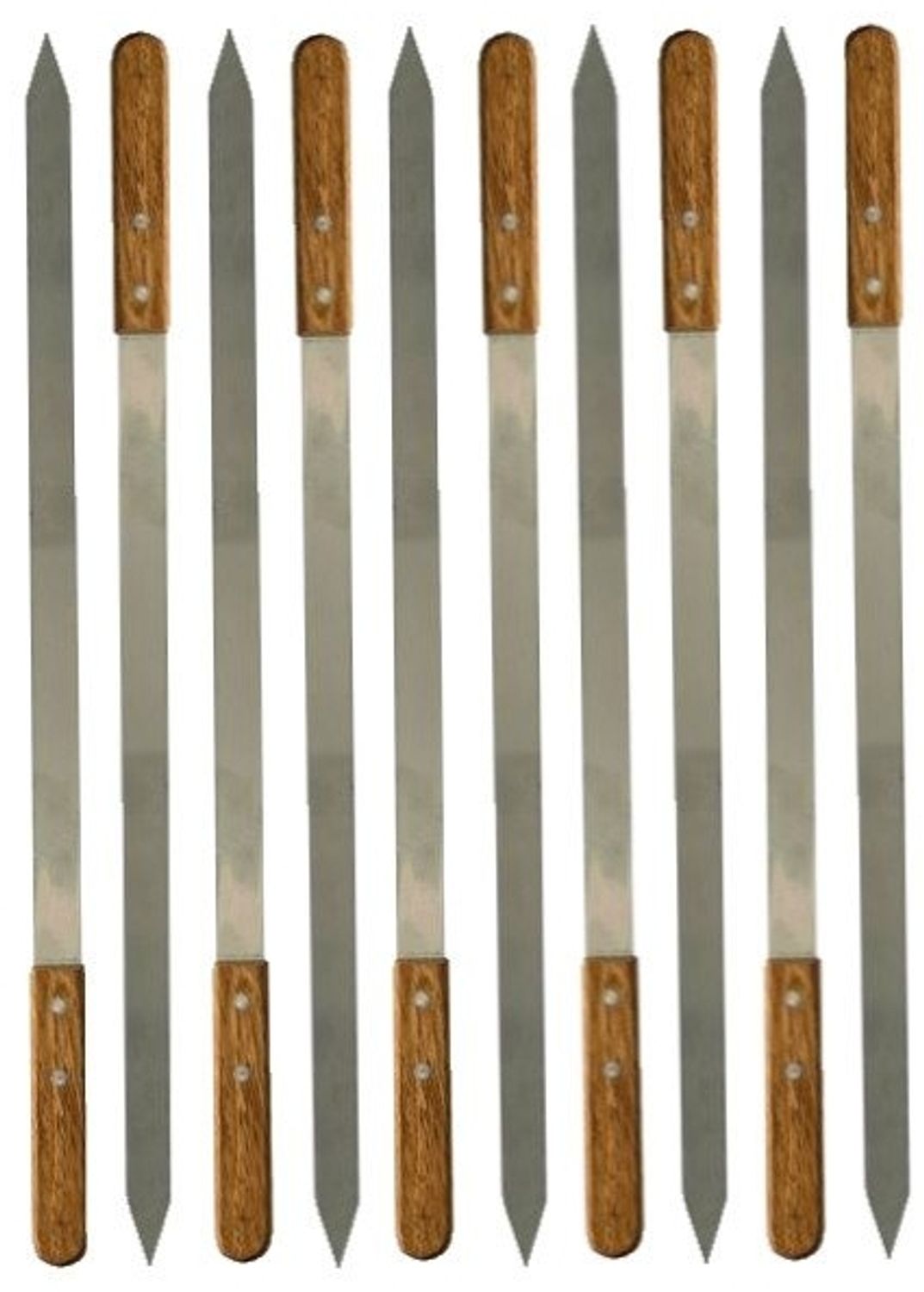walexo Grillspieß Edelstahl Kebab Adana Grillspieße 600x23x2mm Holzgriff (5-St) Bild 1