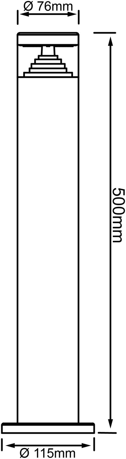 Brilliant Leuchten No. G43485-82 LED Außensockelleuchte Avon 50cm IP44 edelstahl Bild 1
