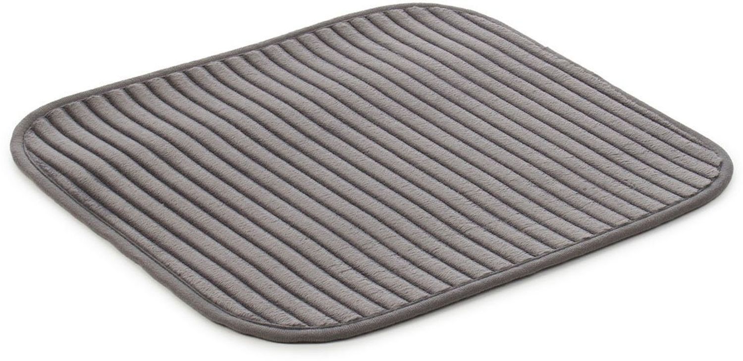 Gözze Badematte Berlin, Höhe 7 mm, rutschhemmend beschichtet, fußbodenheizungsgeeignet, Polyester, rechteckig, Badteppich, Uni Farben, Cord Optik, waschbar Bild 1