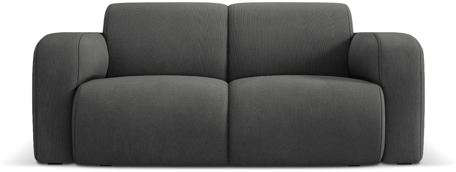 Micadoni Sofa Molino 2-Sitzer Strukturierter Stoff Dunkelgrau Bild 1