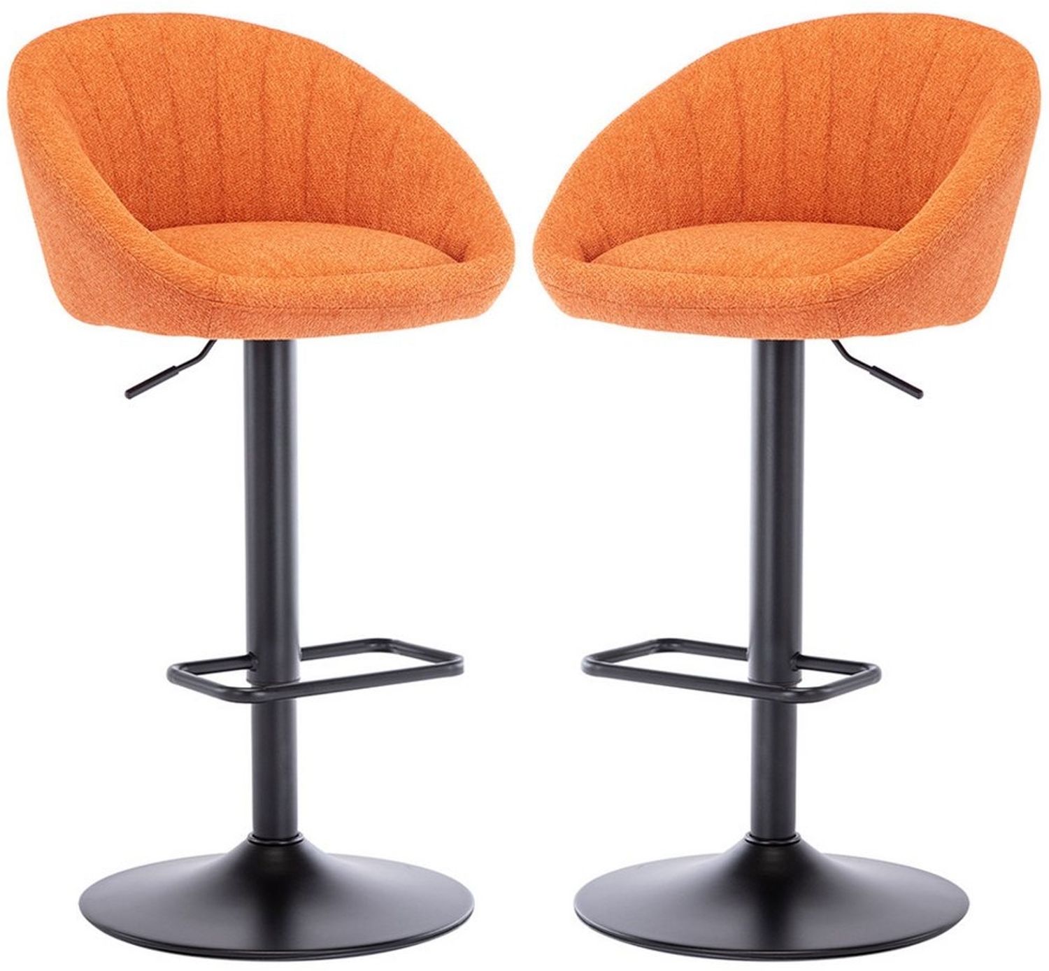 WAHSON OFFICE CHAIRS Barhocker höhenverstellbar drehbar Barstuhl aus Handtuchstoff 2er Set Bild 1