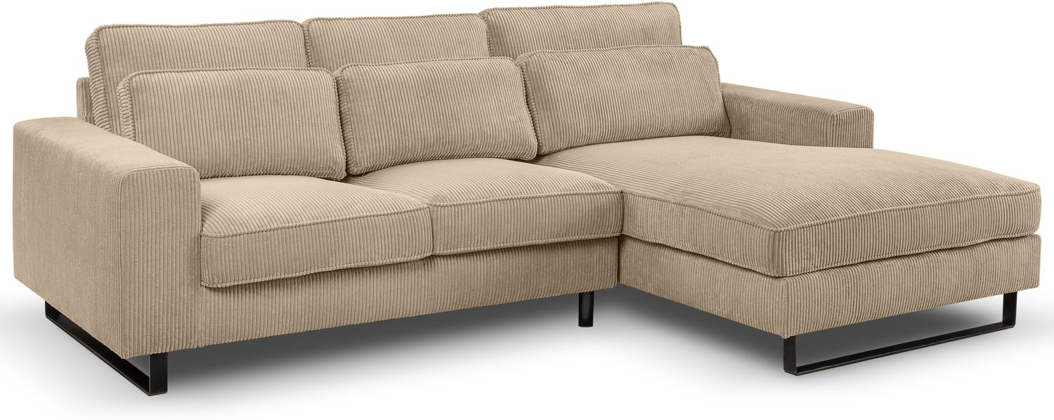 Ecksofa (B/H/T: 276x91x183 cm) in Beige Bild 1