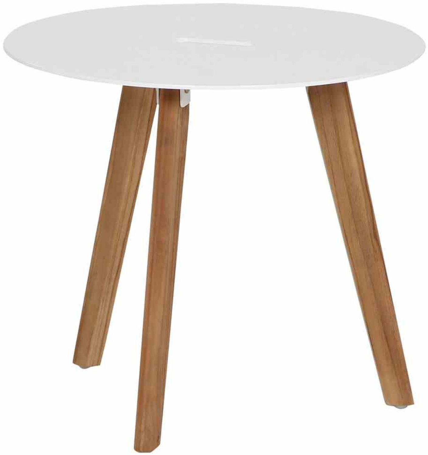 Alba Beistelltisch Ø50x45 cm Teakholz Couchtisch Kaffeetisch Wohnzimmertisch Bild 1