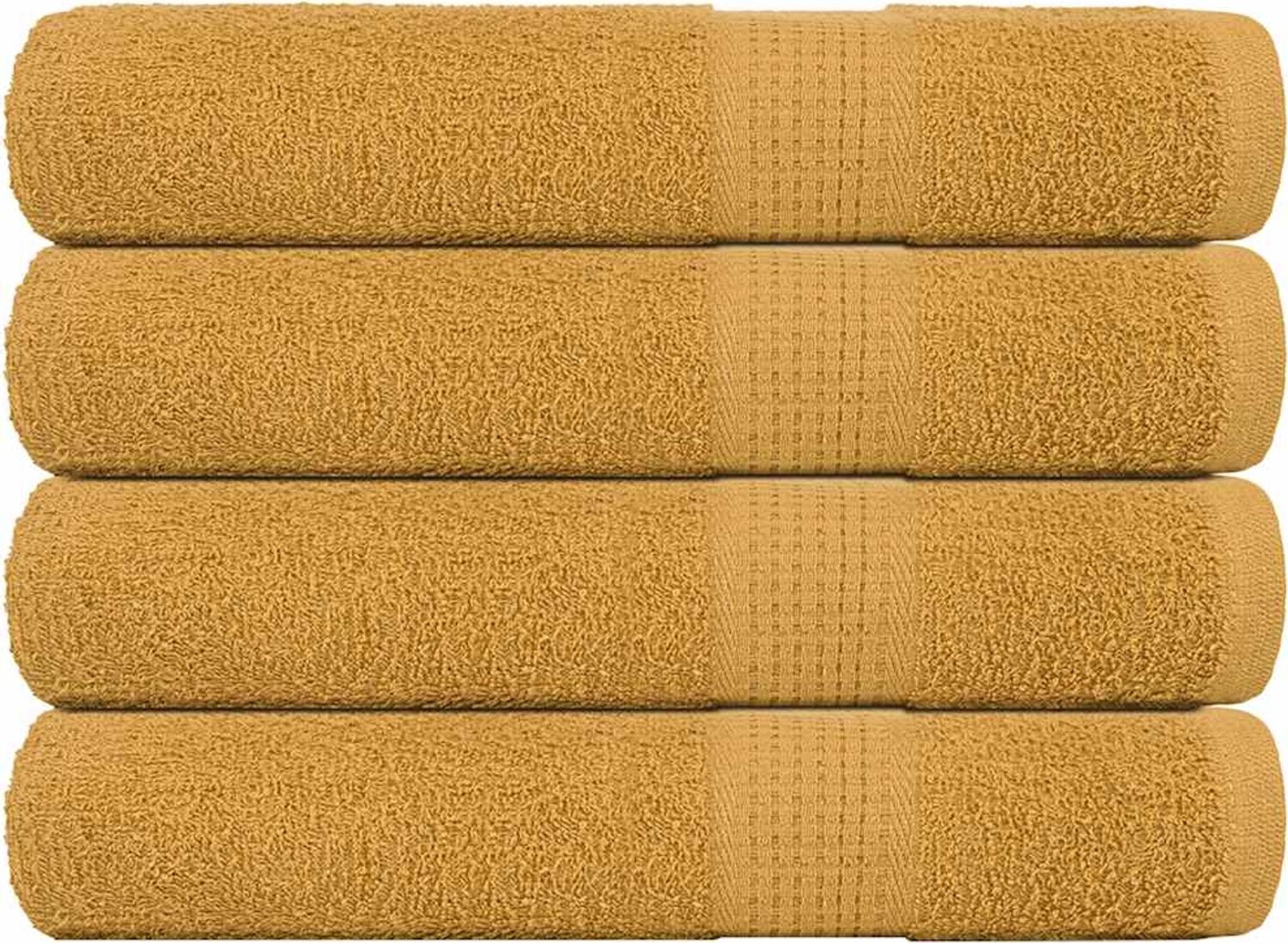 vidaXL Saunatücher FROGN 4 Stk. Gold 80x200 cm 360 g/m² 136816 Bild 1