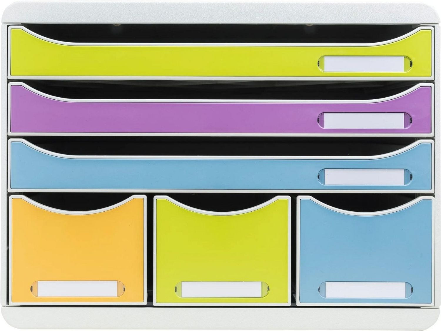 EXACOMPTA Aufbewahrungsbox Schubladenbox STOREBOX, 6 Schubladen, Pop N'Co Farben sortiert 306909D, Schubladenboxen Bild 1