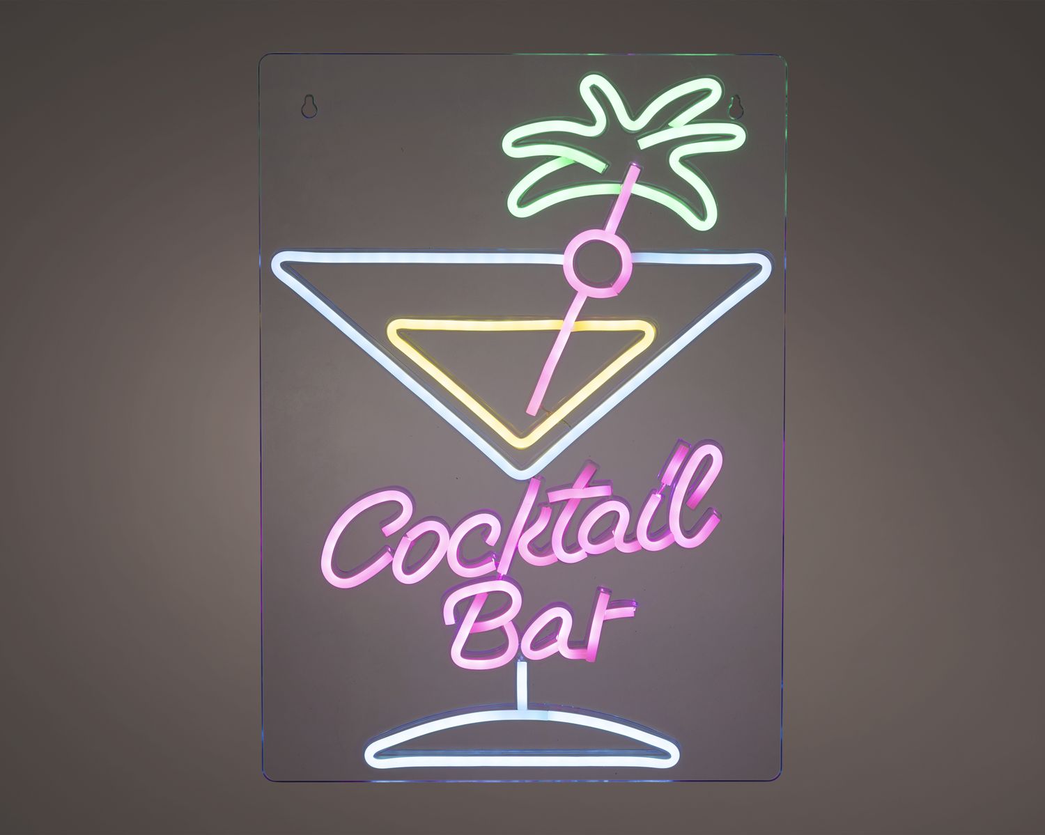 LED Neon Cocktailglas mit Schriftzug NEON Bild 1