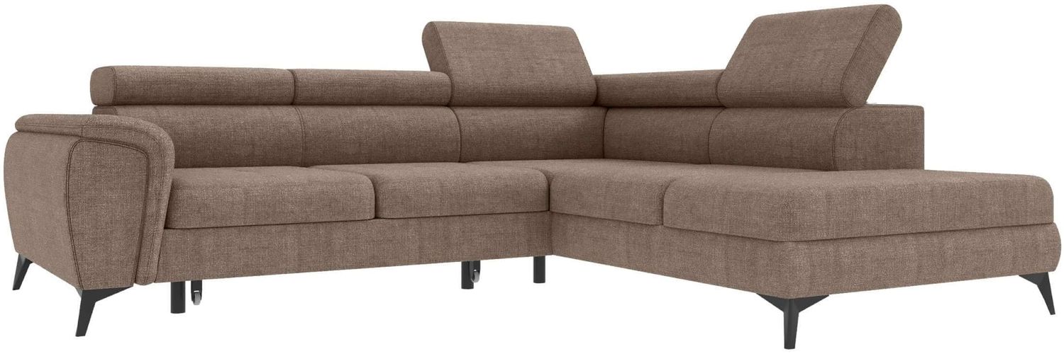 Couch Zento L Form in Samtstoff - Samtstoff - antilope - Rechts Bild 1