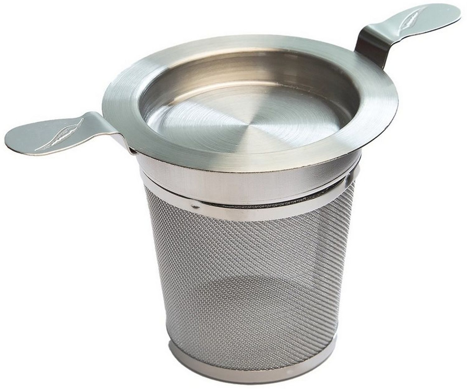 TeaLogic Teesieb Edelstahl Doppelhenkel Abtropftablett Durchmesser Sieb innen 6 cm, (1-St) Bild 1