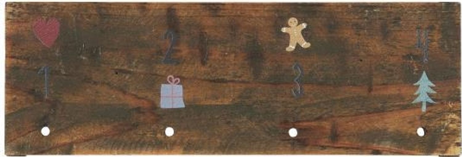 Holzschild Adventkalender 1-4 Bild 1