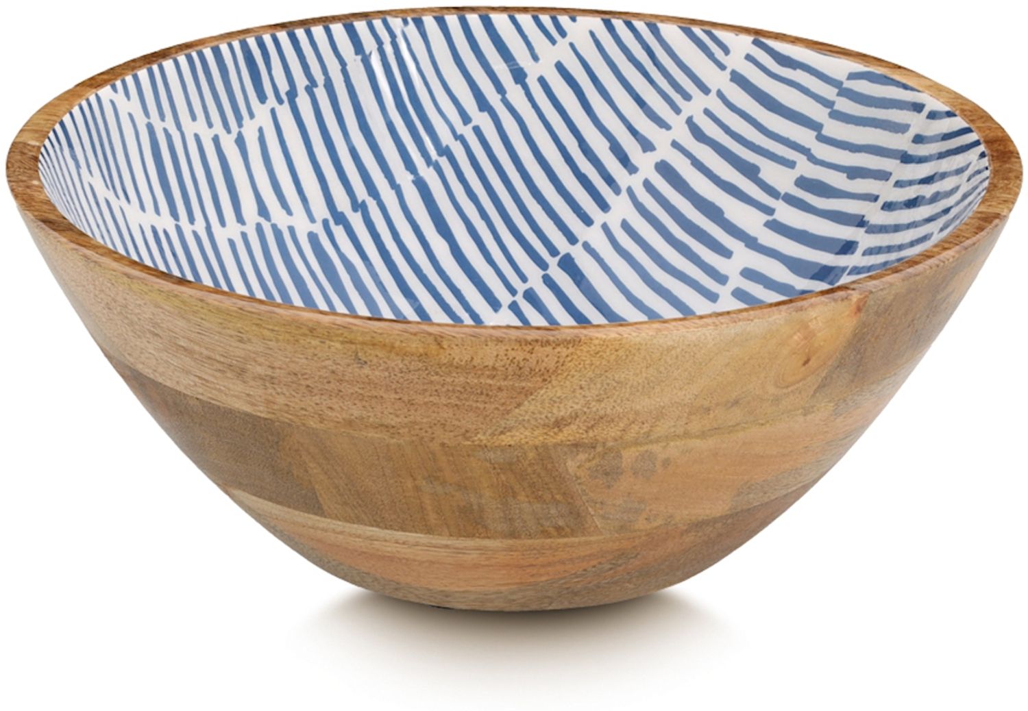 ZELLER 25699 Schale BLAU, Mangoholz, ca. Ø 30 x 12 cm Bild 1