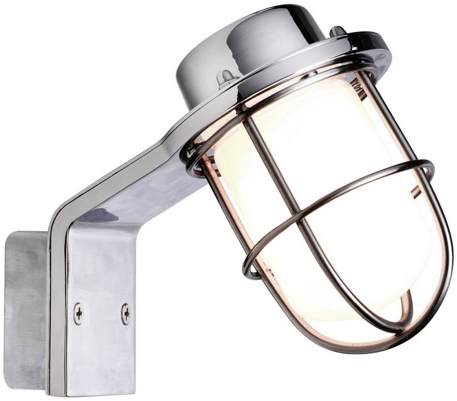 Nordlux Büro Wandleuchten Marina Bad Höhe 15 Cm Metallisch 1-flammig Rund, Metallisch, Glas, Metall, 62329933 Bild 1