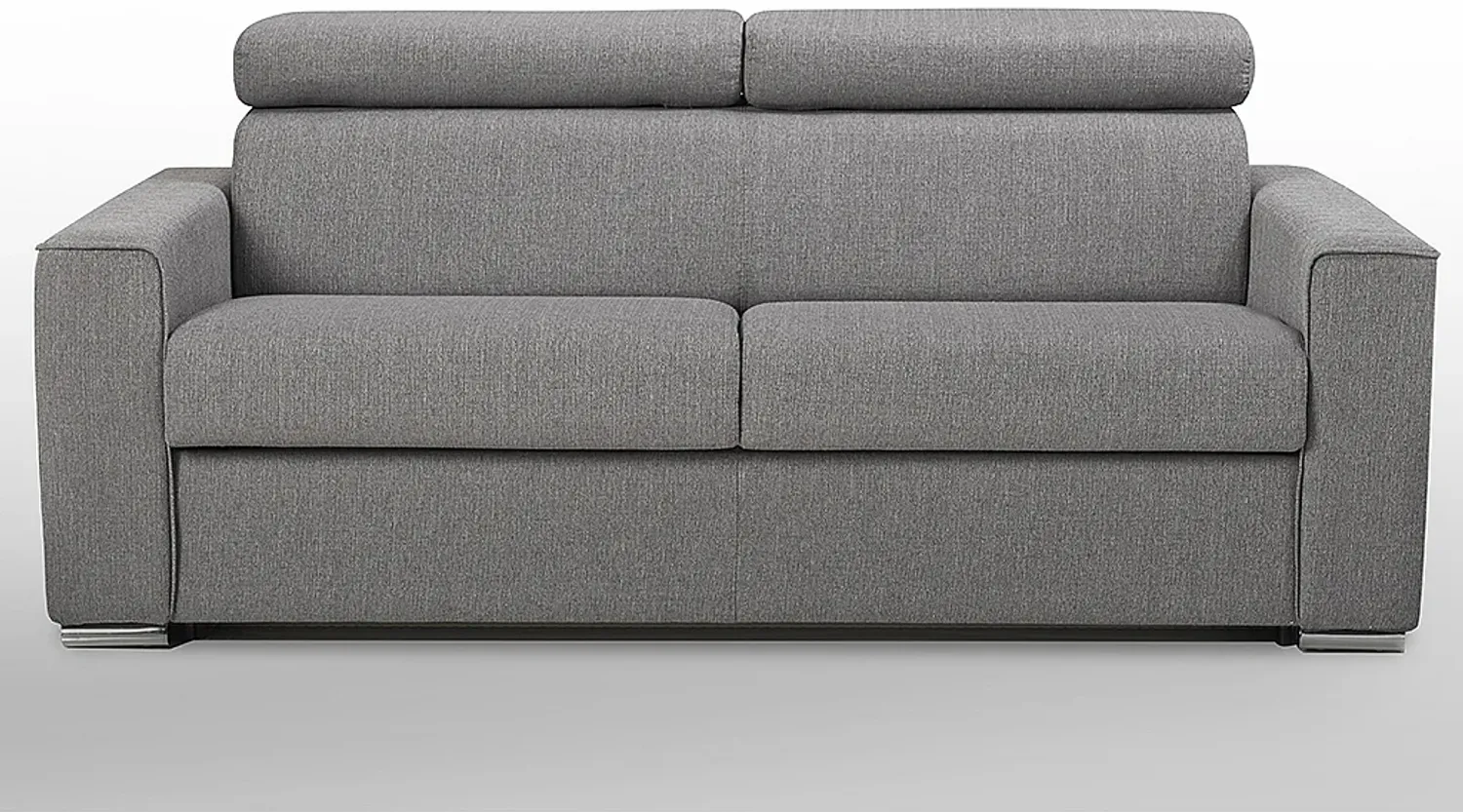 Schlafsofa 3-Sitzer Stoff VIZIR - Violett - Liegefläche: 140 cm - Matratzenhöhe: 14 cm Bild 1
