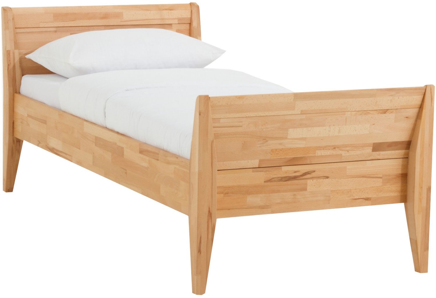 Dico Einzelbett Massivholz Komfortbett 450.00, Buche wenge lackiert Bild 1