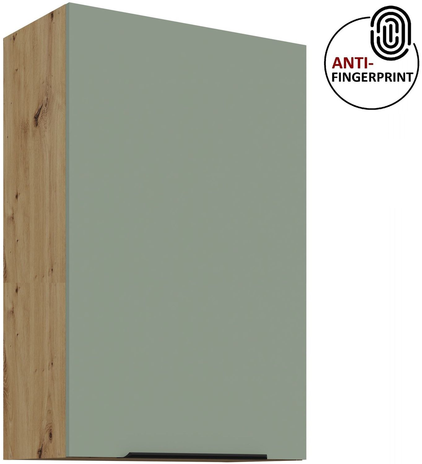 Küchen Hängeschrank 50 cm - Höhe 90 cm ARIA Aquamarin ultra matt + Eiche Artisan matt, hochwertige Fronten mit Anti Fingerprint Beschichtung Küchenzeile Küchenblock Bild 1