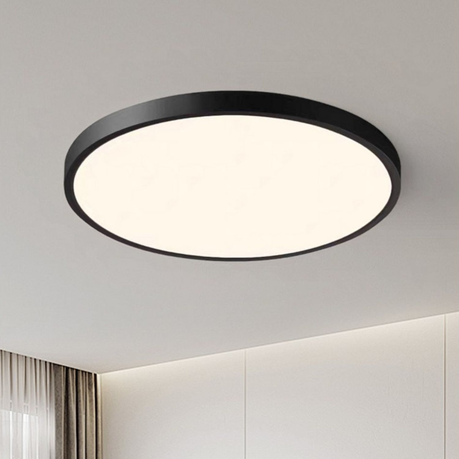 JDONG LED Deckenleuchte Flach Rund Ø23CM/30CM/40CM/50CM/60CM Deckenlampe, Rund Flach, 4000K Neutralweiß, Lamp für Wohnzimmer Schlafzimmer Küche Balkon Büro Flur Bild 1