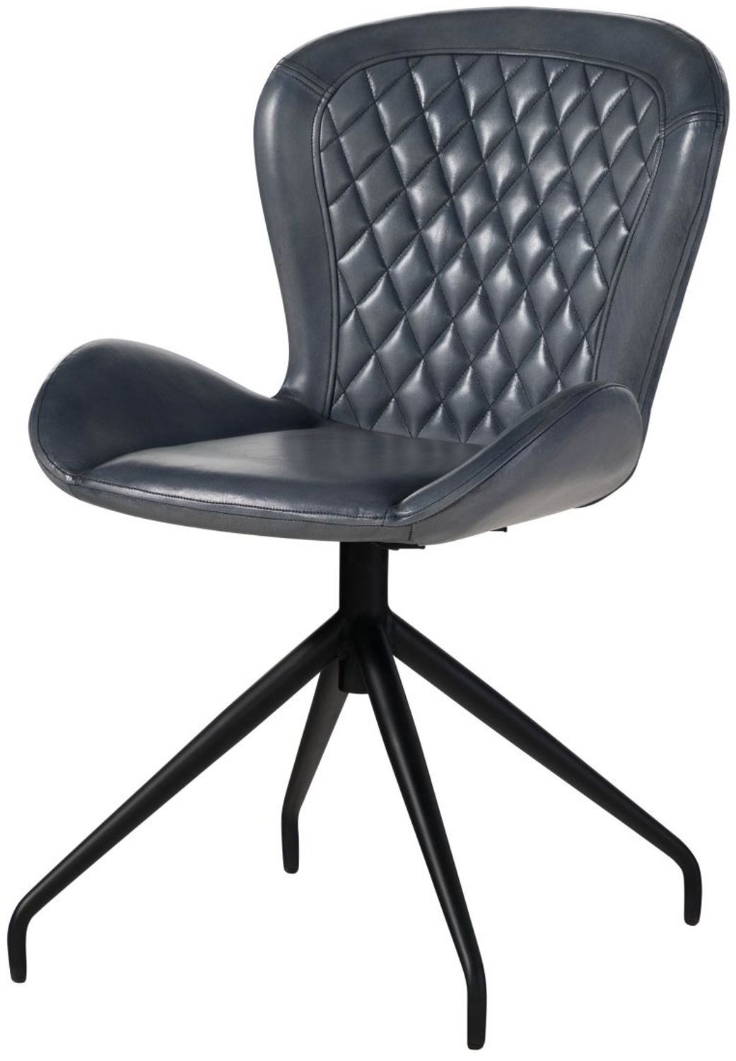 Stuhl Echtleder 61x52x86 blau IRON LABEL #512 Bild 1