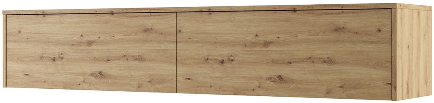 MEBLINI Hängeschrank für Horizontal Schrankbett Bed Concept - Wandschrank mit Ablagen und Teleskopen - Wandregal - BC-15 für 160x200 Horizontal - Artisan Eiche Bild 1