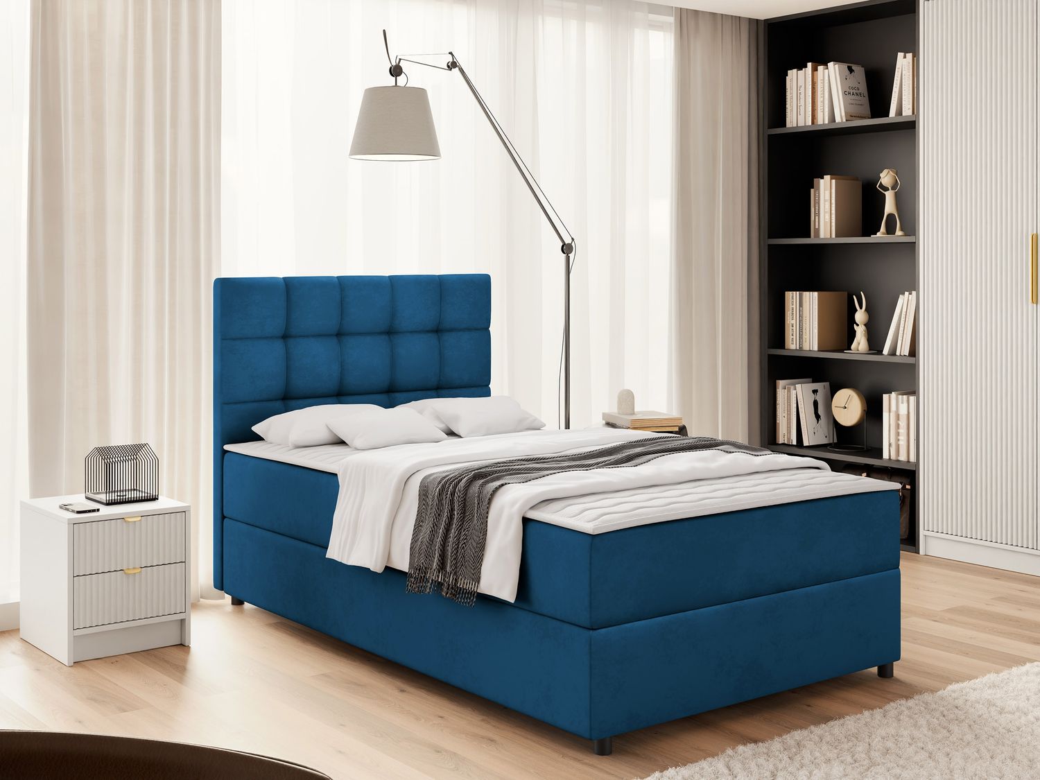 Boxspringbett Lomoxo (Farbe: Manila 26, Größe: 120 x 200) Bild 1