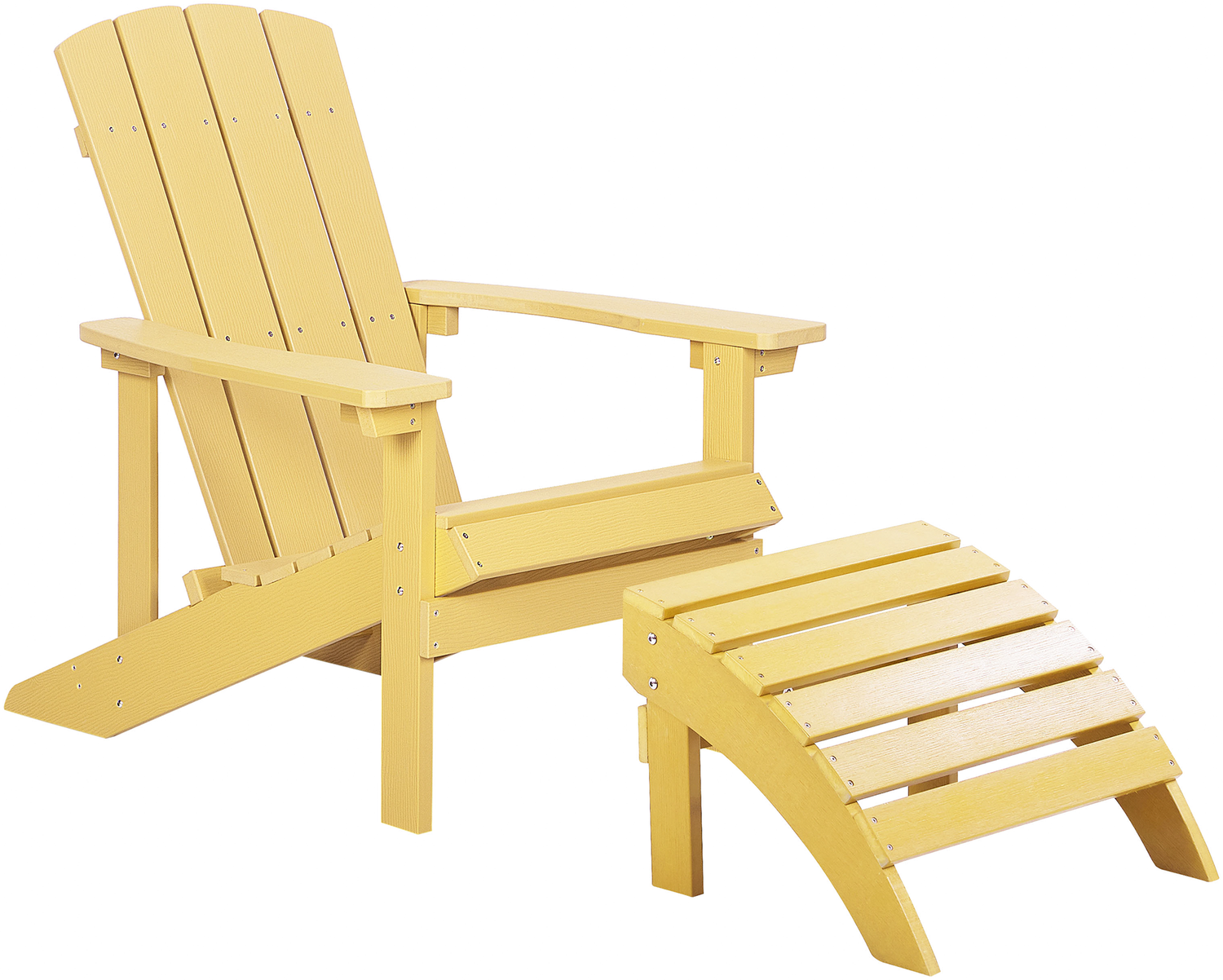 Gartenstuhl ADIRONDACK mit Fußstütze Gelb Bild 1