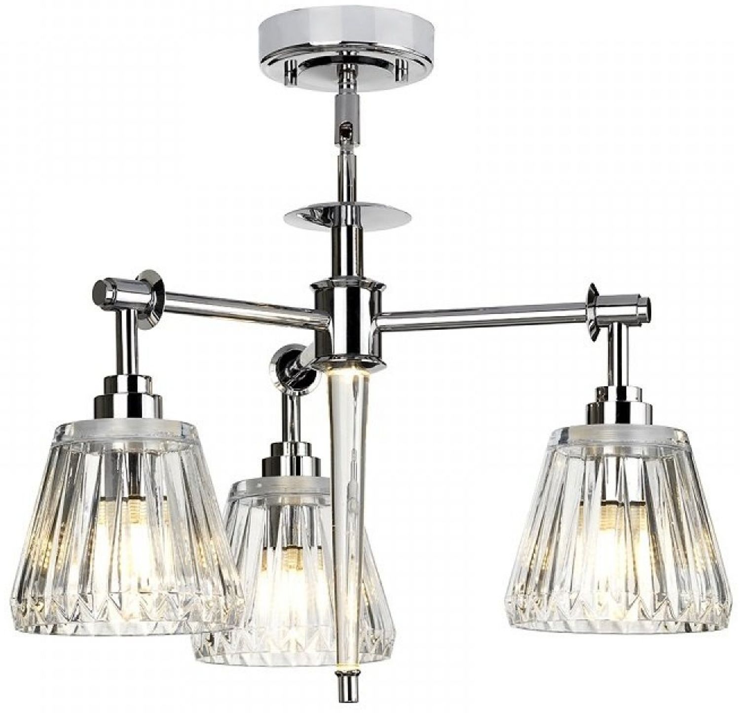 Elstead Lighting Agatha 3-Light Deckenleuchte Chrom poliert 3-flammig G9 IP44 Bild 1