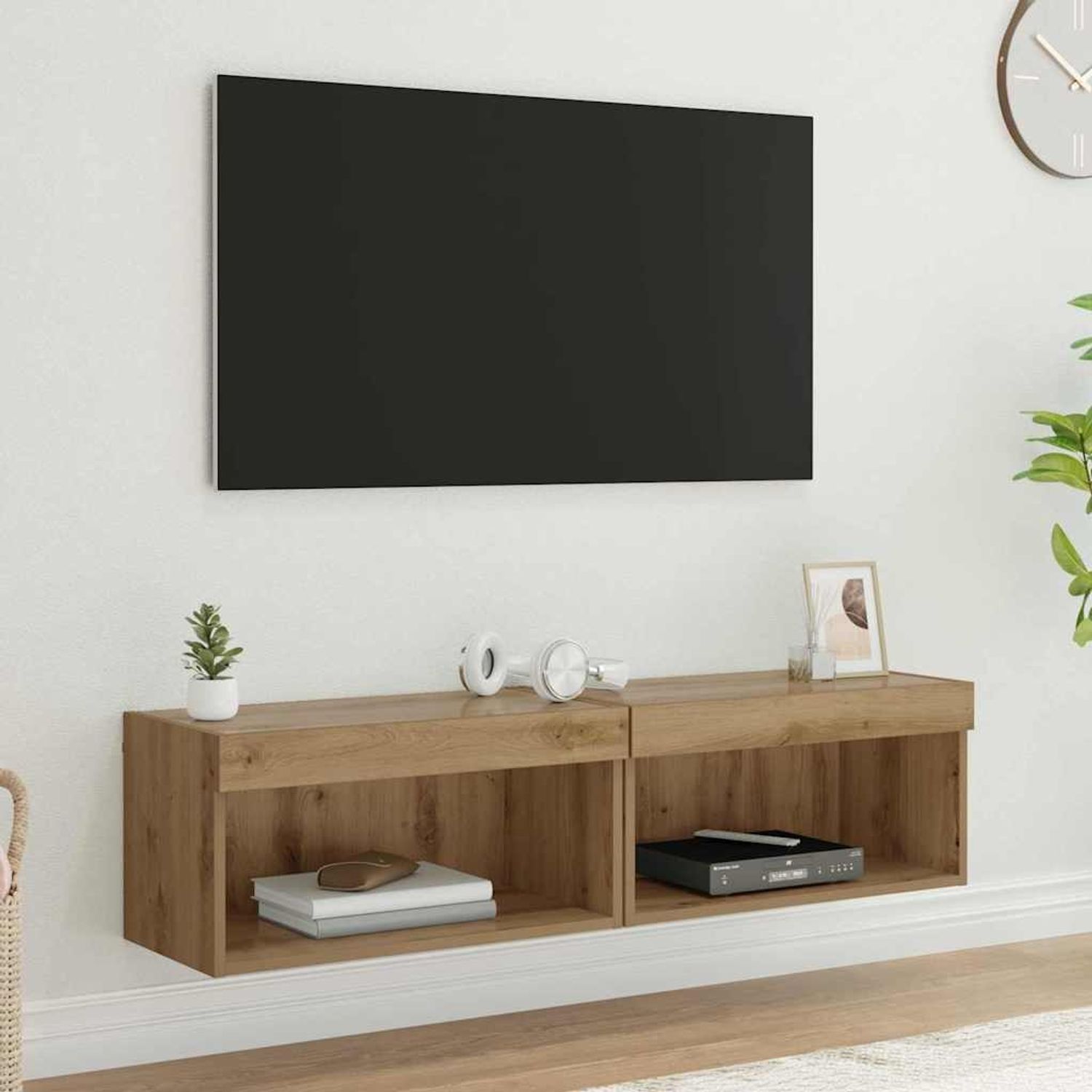 vidaXL TV-Schrankset 2 pcs Artisan-Eiche 60 x 30 x 30 cm Holzwerkstoff 882963 Bild 1