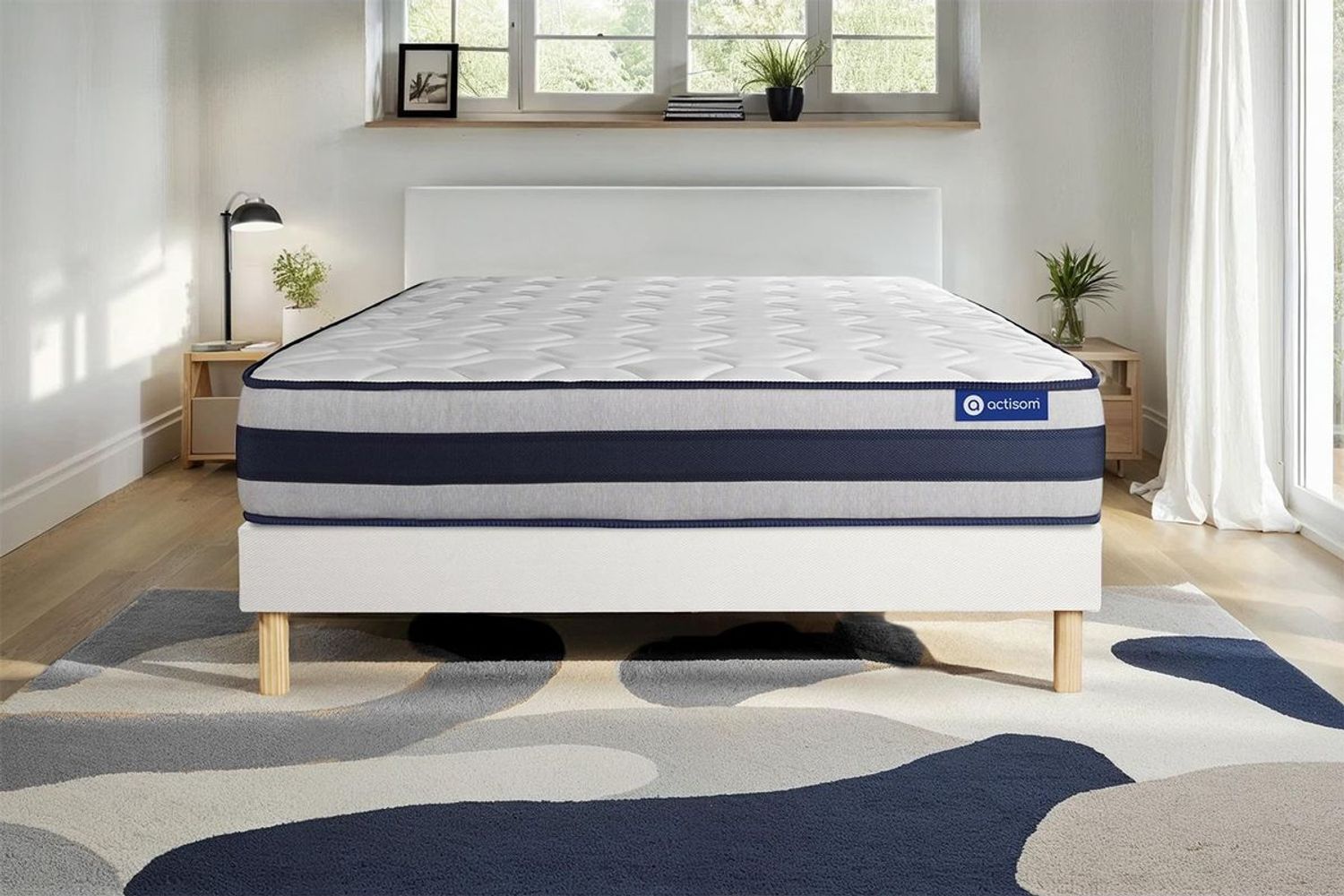 Actimemo ergo Matratze 130x210 cm + Bettgestell mit Lattenrost, Härtegrad 4, Memory-Schaum, Höhe : 24 cm Bild 1