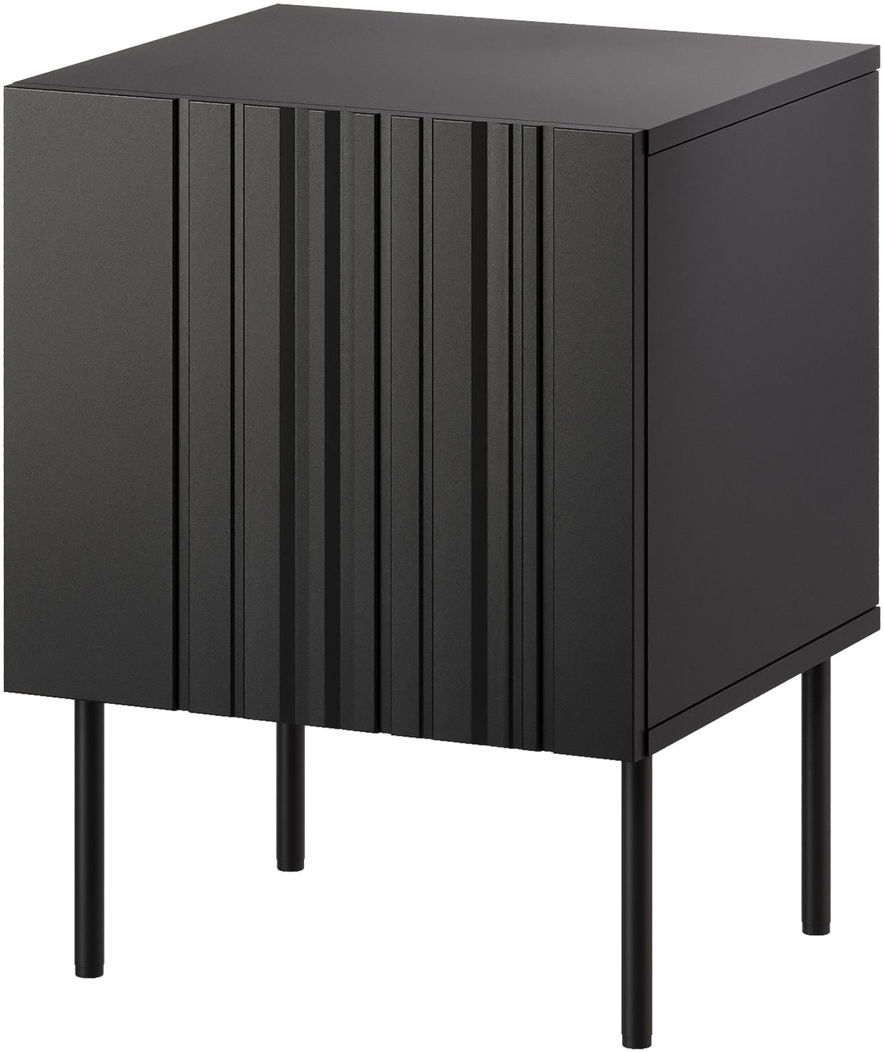 Nachttisch Intori mit Drehtür (Farbe: Schwarz) Bild 1