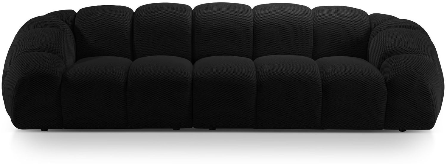 Micadoni Sofa Diana 4-Sitzer 3D-Stoff Schwarz Bild 1