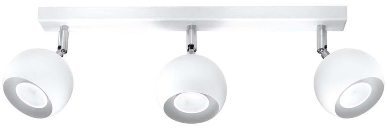 Deckenleuchte, Weiß, Bewegliche Spots, L 45 cm Bild 1