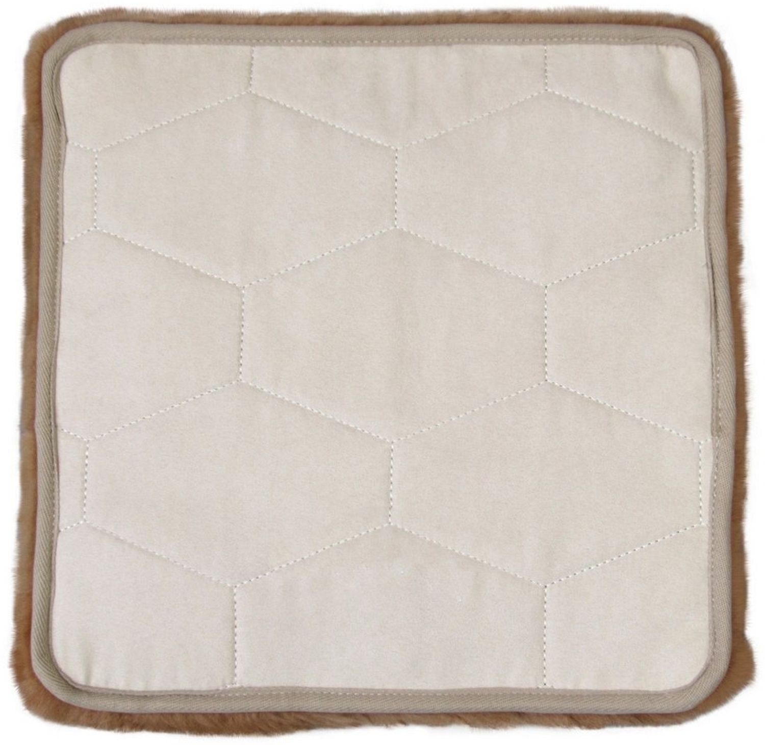 Heitmann Felle Sitzkissen Lammfell Patchwork, Sitzauflage, eckig, 35x35 cm, echtes Lammfell, weich & kuschelig Bild 1