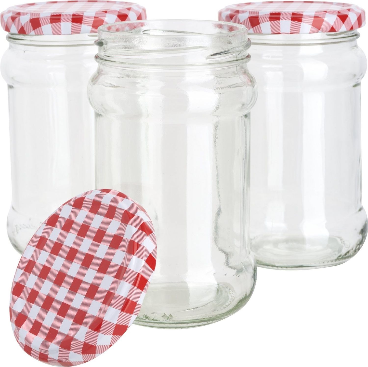 VBS Einmachglas Schraubgläser mit Deckel, Glas, (3-tlg), 12 cm x 7 cm x 7 cm Bild 1