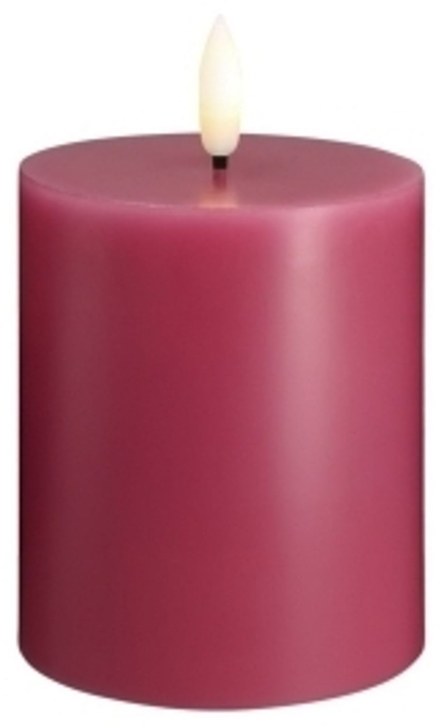 Moods & More LED-Blockkerze in Vintage Rose – Ø 7 4 cm x H 10 cm Bild 1