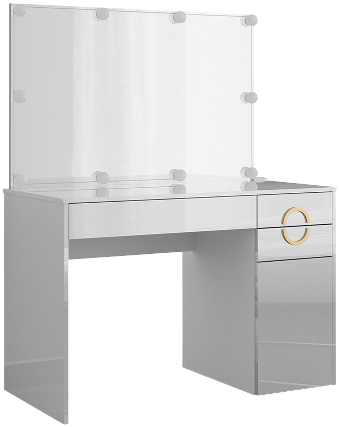 Schminktisch Adela Weiß 115 cm mit LED Beleuchtung Vicco Bild 1