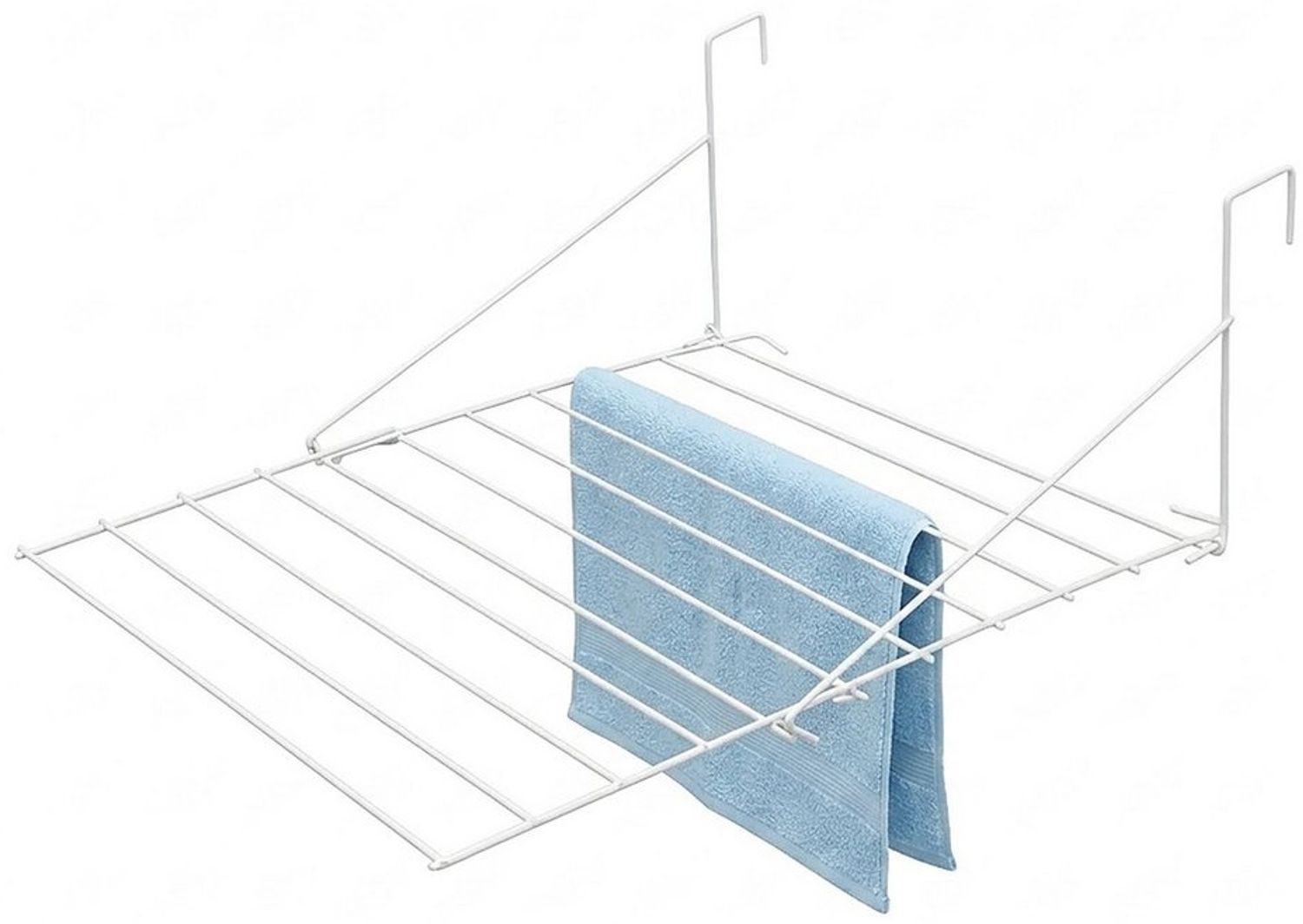 Spetebo Heizungs- und Balkonwäschetrockner Trocknergestell für Geländer oder Heizung, 73 x 58 cm - Wäscheständer platzsparend für Balkon und Bad Bild 1