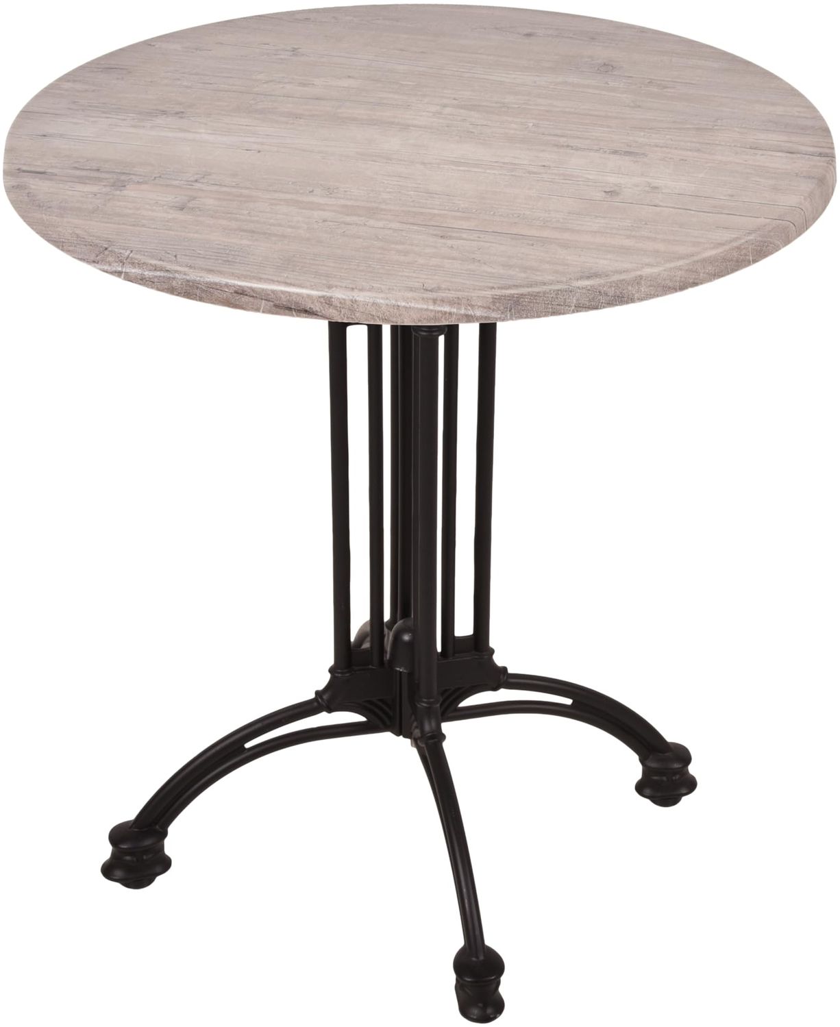 Bistrotisch JELENA Ø70cm Rund Hellbraun Holz | Cafétisch Bartisch Gartentisch Outdoor-Esstisch Bild 1