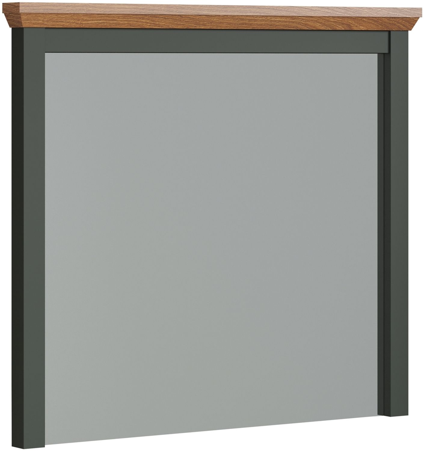 Badspiegel >Stanton< in Tannengrün / Eiche - 77x68x6cm (BxHxT) Bild 1