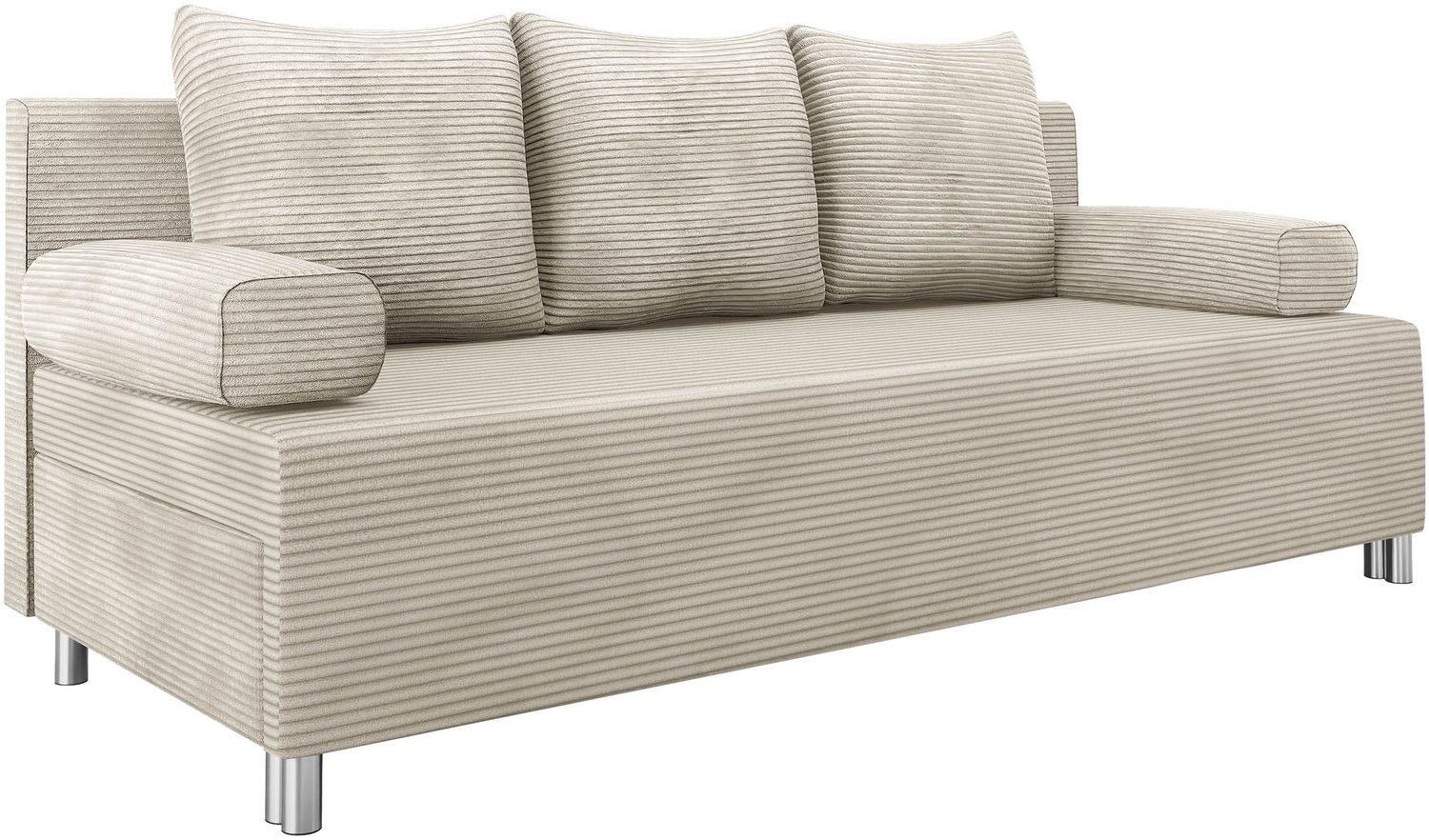 'Dover' Schlafsofa, ohne Polsterhocker, Cord, Beige, 86 x 192 x 80 cm Bild 1