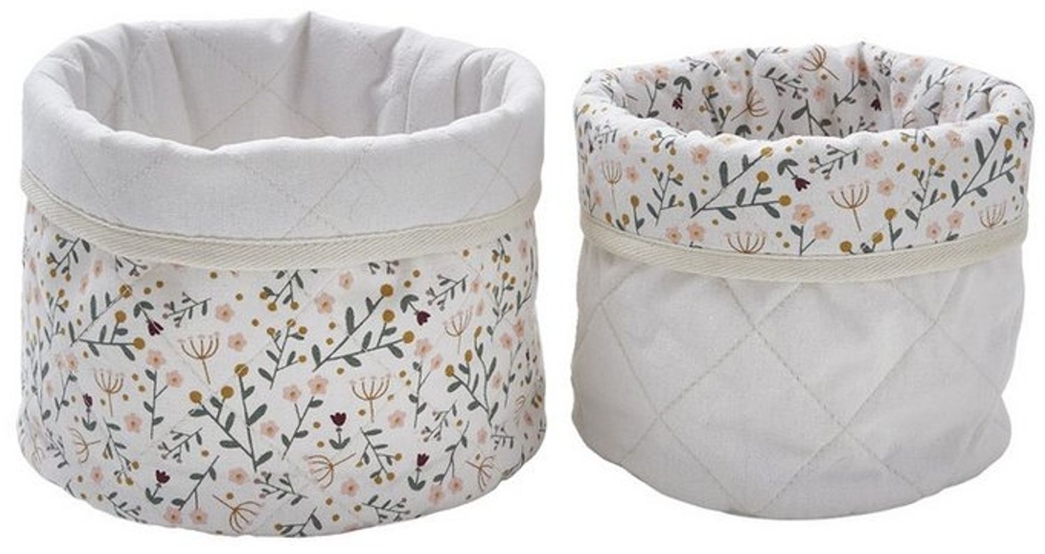 vertbaudet Aufbewahrungskorb Kinderzimmer Aufbewahrungskörbe BLUMENZAUBER, 2er-Set, Blumenprint Bild 1