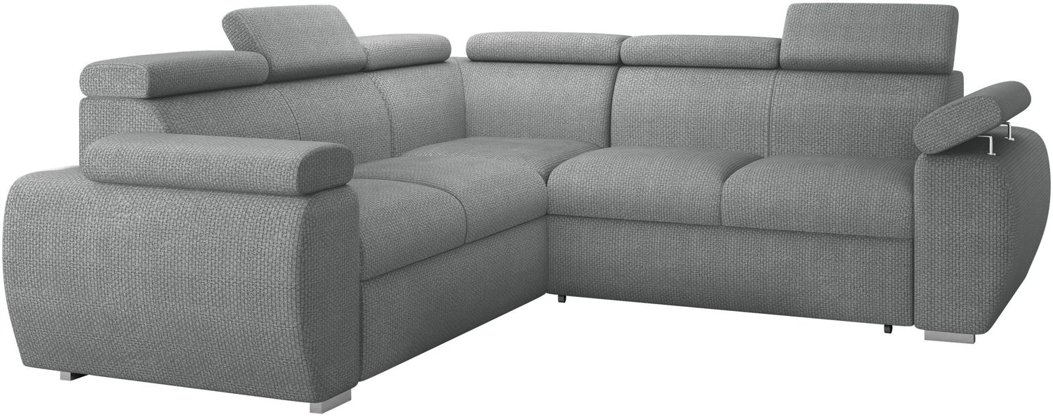 Ecksofa Boston Maxi mit Schlaffunktion, Bettkasten, Einstellbare Kopfstützen (Farbe: Flow 17) Bild 1