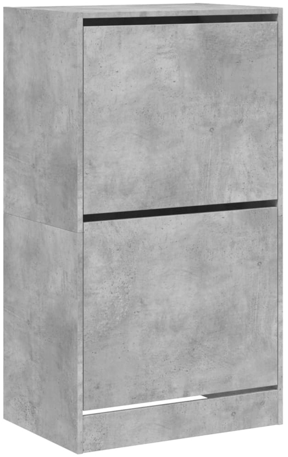 Schuhschrank, Schuhkipper für Flur, skandinavisch mit 2 Klappen Betongrau 60x42x108 cm Bild 1