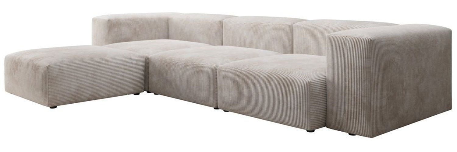 Luxusbetten24 Sofa Designer L Sofa Snug in Cord Bild 1