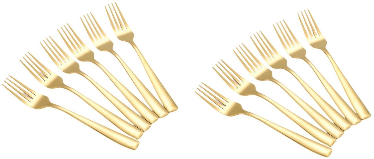 12er Set Speisegabel Gabel L 21cm CF1004 Gold Bild 1