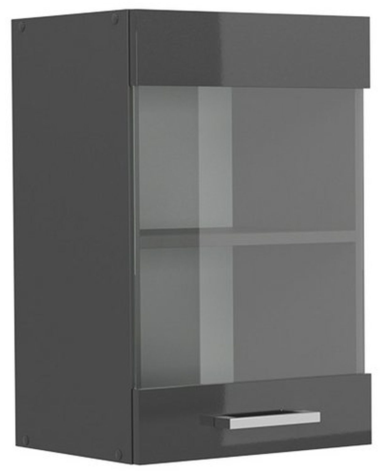 Küchenglasschrank R-Line Anthrazit Hochglanz 40 cm Vicco Bild 1