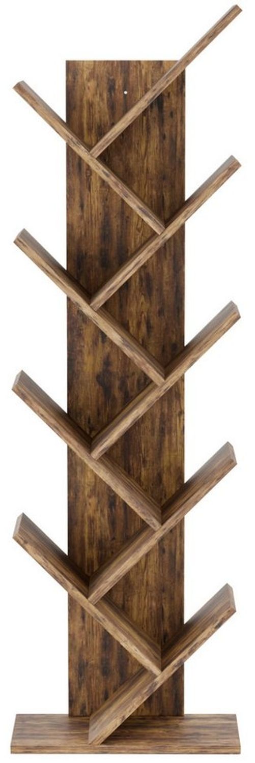 Mondeer Bücherregal in Baumform aus Holz Bücherschrank, Würfelregal exquisites 9 lagiges, einfaches Design und Platzsparen Bild 1