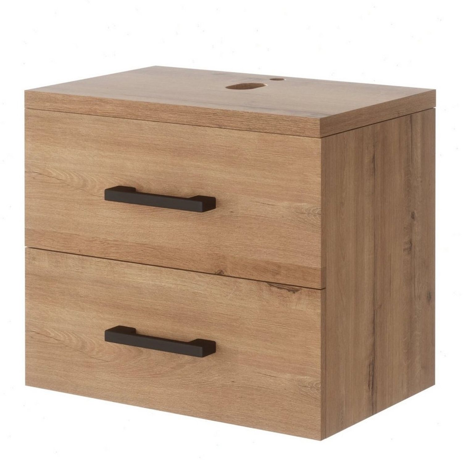 UEV Unterschrank Waschbeckenunterschrank Hängeschrank Badezimmerschrank Wandschrank (Badezimmmer Schrank für Gäste WC) Soft-close Schubladen,Waschbeckenunterschrank mit 2 Schubladen Bild 1