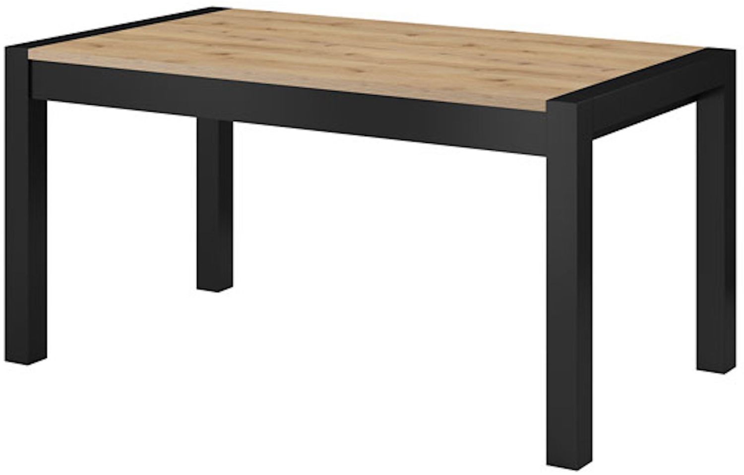 Esstisch Aktiv ausziehbar Esszimmertisch 160-240cm taurus schwarz matt Bild 1