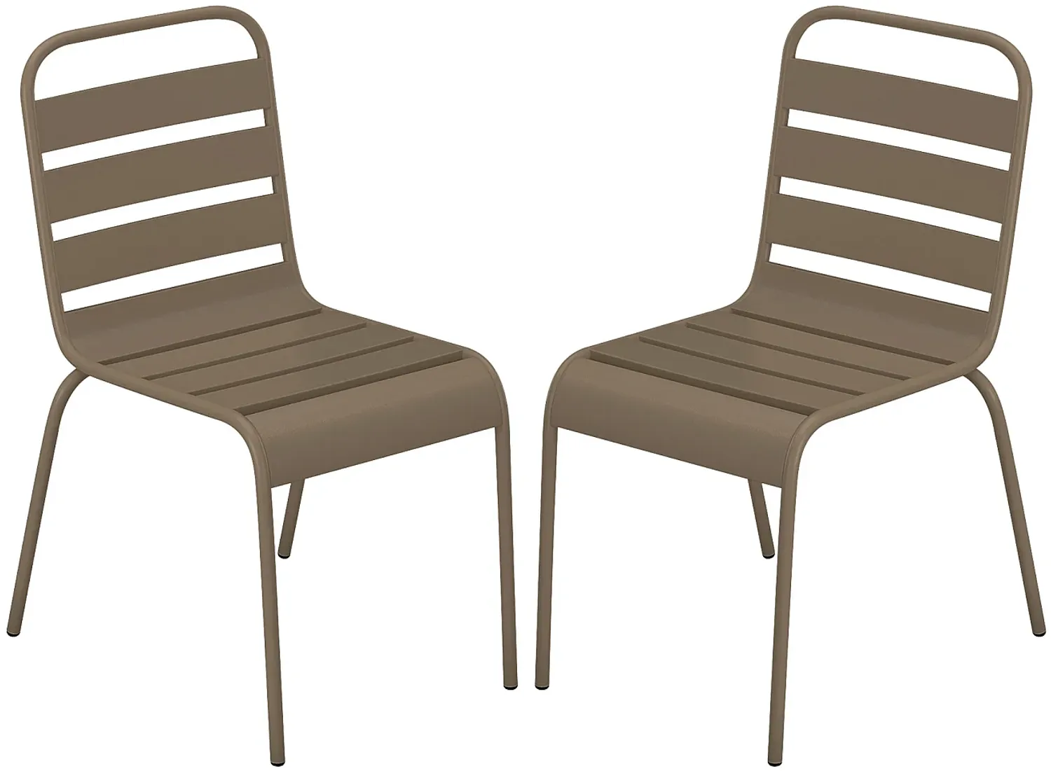 Vente-unique - MIRMANDE Garden dining set Metall Schokoladenbraun - B 59 cm x H 79 cm x L 47,5 cm Bild 1