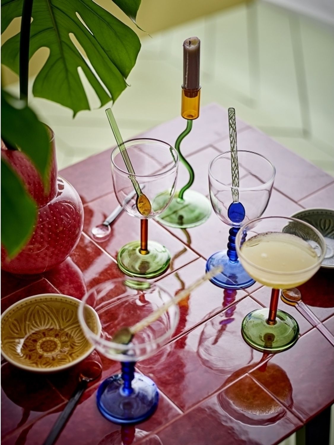 BLOOMINGVILLE Noemi Cocktailglas Blue Glas Bild 1
