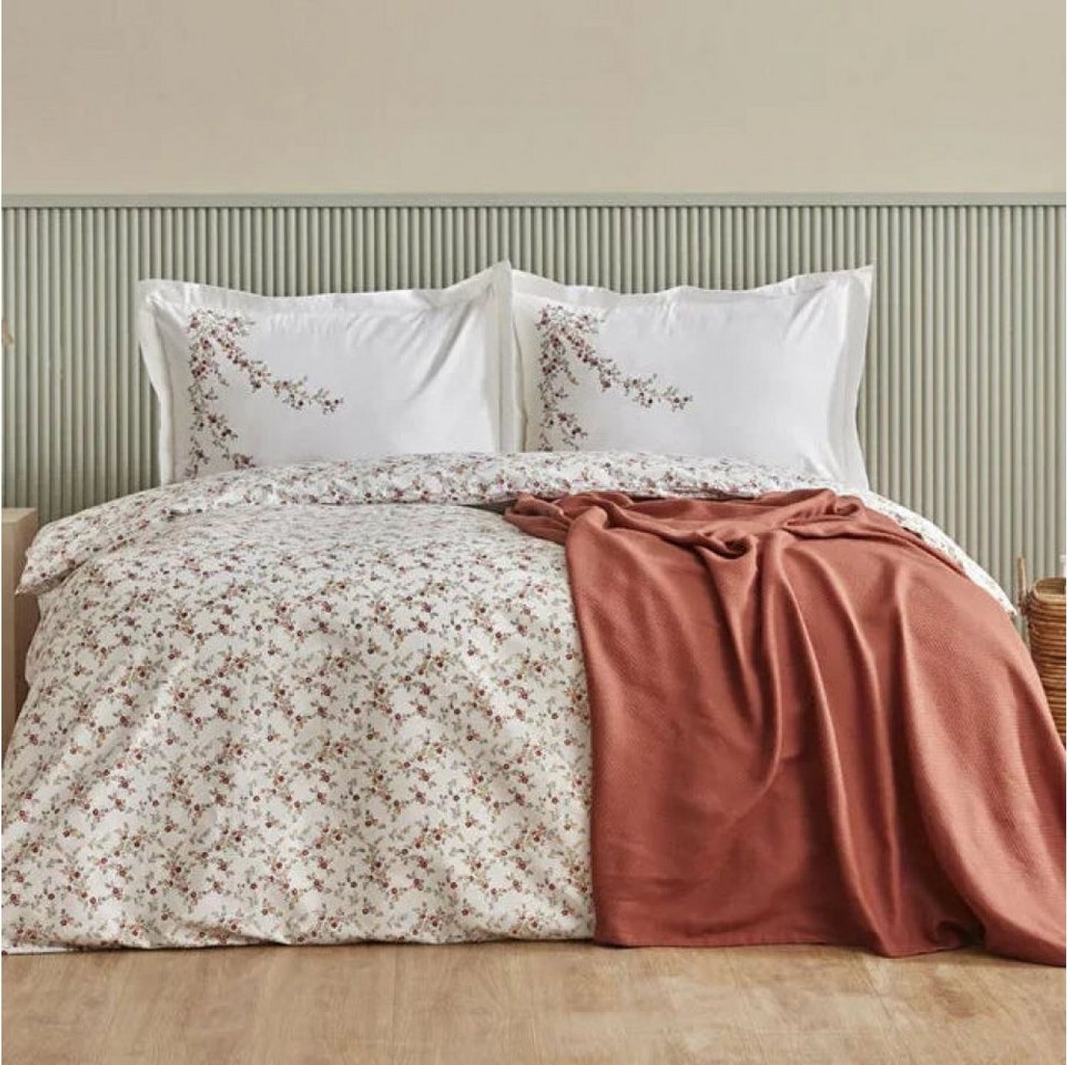 Karaca Bettwäsche Mizu Bettwäsche-Set aus 100 % Baumwolle, Doppelbett, Mehrfarbig Bild 1